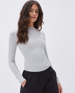 Adanola Long Sleeve Top Grå | SN-ADA56494