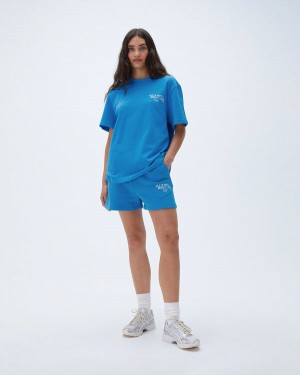 Adanola Resort Sports Kort Sleeve Oversized T-shirt Blå | SN-ADA56460