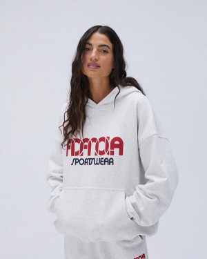 Adanola Sportswear Oversized Hoodie Lysegrå | SN-ADA56518