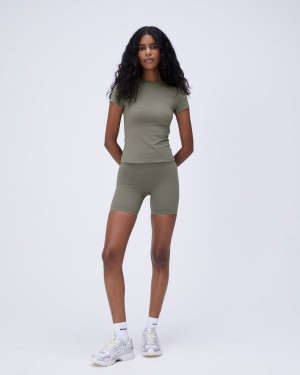 Adanola Ultimate Crop Shorts Olivengrøn Grøn | SN-ADA56617