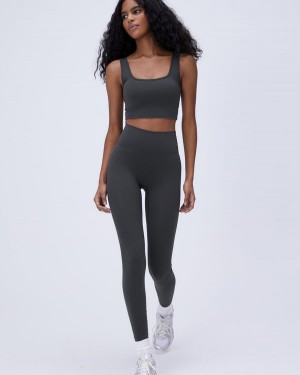 Adanola Ultimate Leggings Dyb Grå | SN-ADA56437