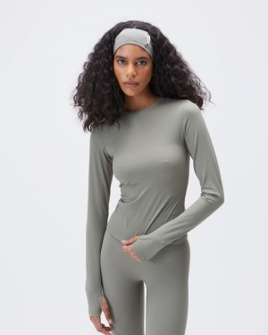 Adanola Ultimate Long Sleeve Longline Top Olivengrøn Grøn | SN-ADA56483