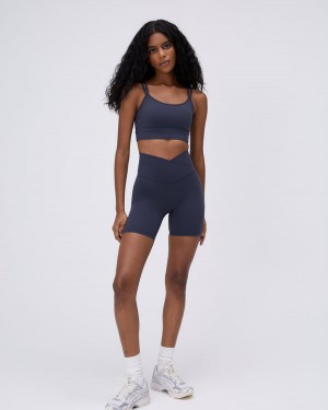 Adanola Ultimate Wrap Over Crop Shorts Blå | SN-ADA56607