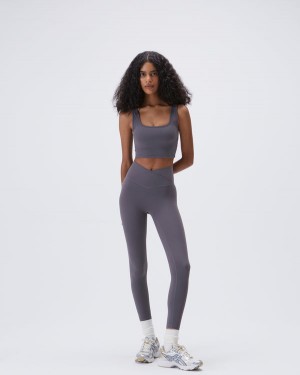 Adanola Ultimate Wrap Over Leggings Mørkegrå | SN-ADA56425