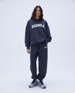 Adanola Varsity Oversized Sweatpants Blå | SN-ADA56538