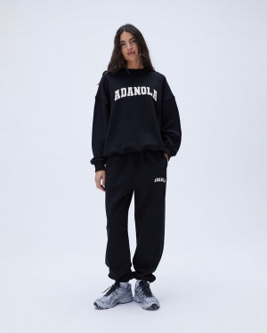 Adanola Varsity Oversized Sweatpants Sort | SN-ADA56539