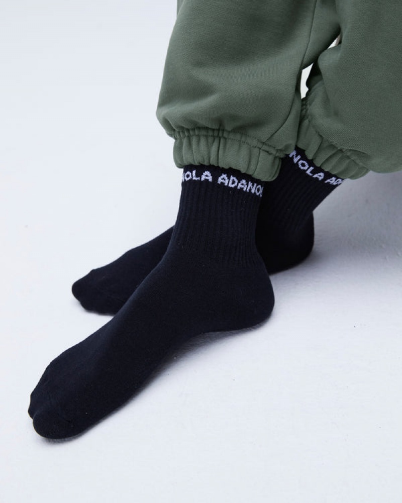 Adanola 3 Pack Mid-length Socks Hvide Grå Sort | SN-ADA56692