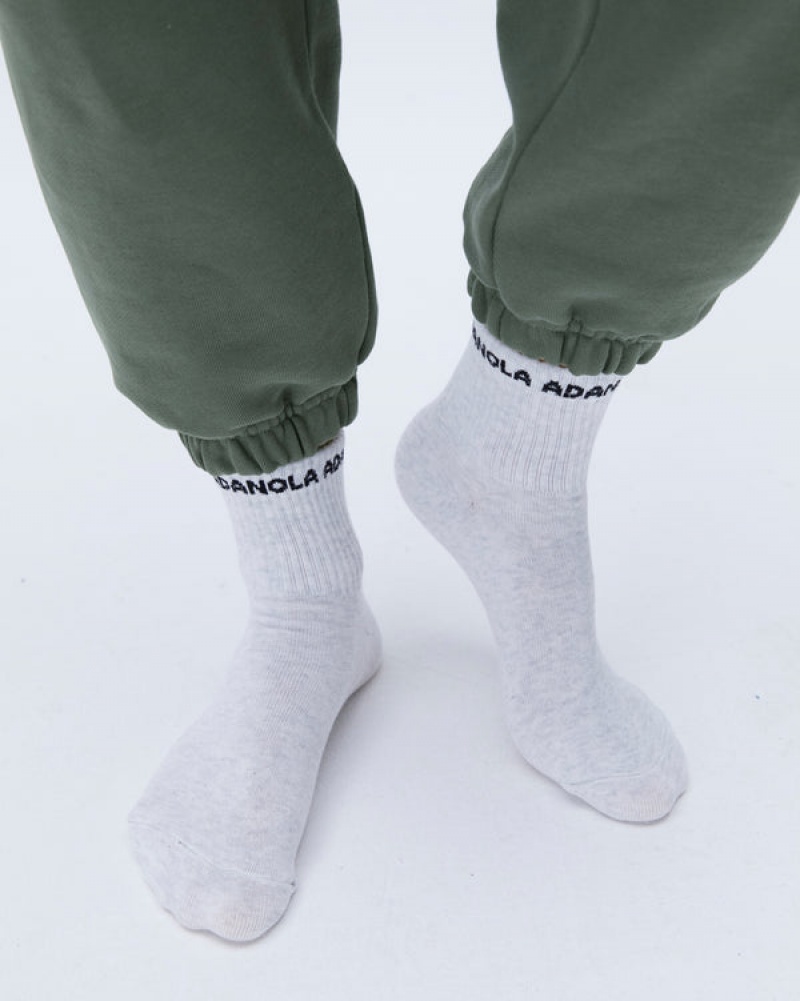 Adanola 3 Pack Mid-length Socks Hvide Grå Sort | SN-ADA56692