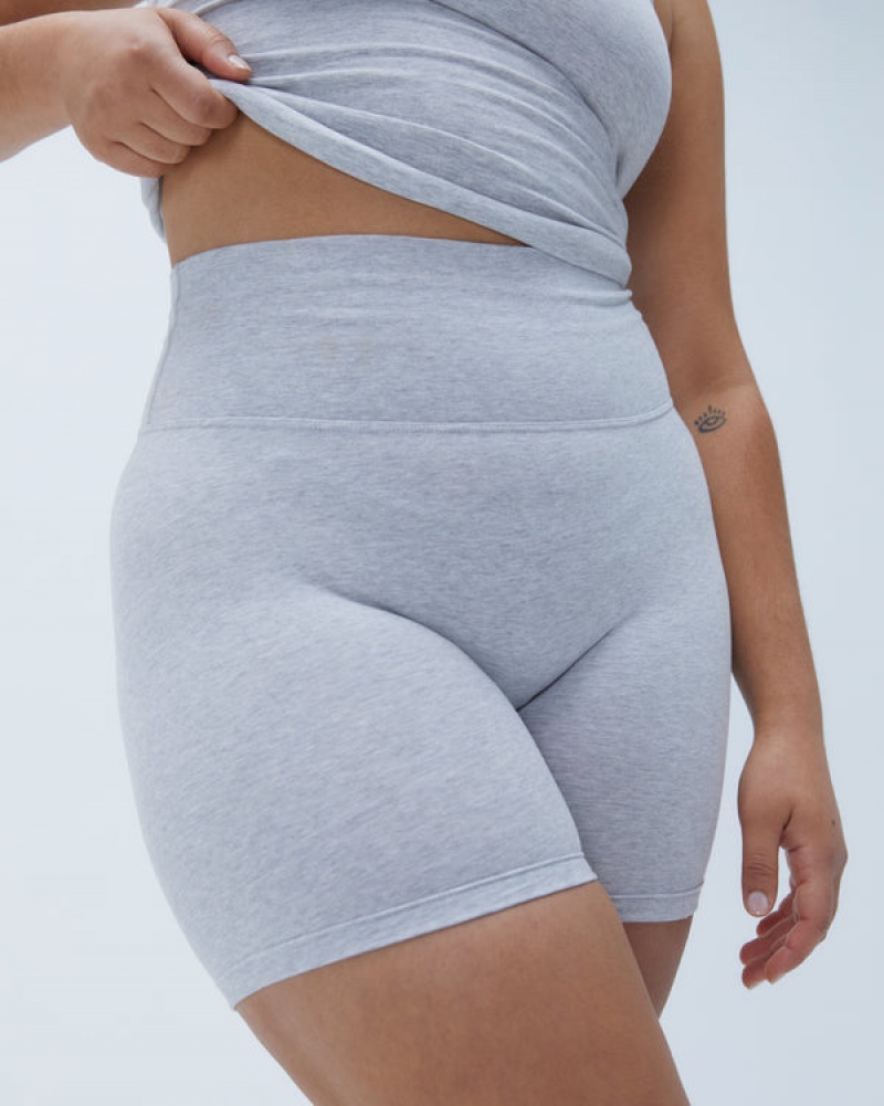 Adanola Bomulds Crop Shorts Grå | SN-ADA56613