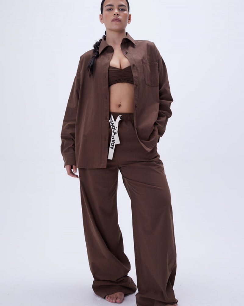 Adanola Bomulds Pull On Pants Chokolade Brune | SN-ADA56653