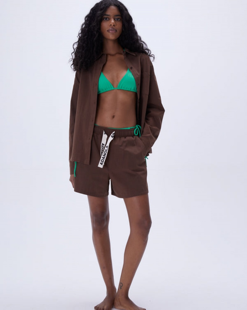 Adanola Bomulds Shorts Chokolade Brune | SN-ADA56591