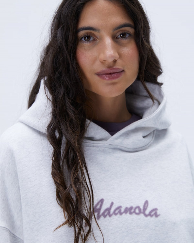 Adanola Freehand Oversized Hoodie Lysegrå | SN-ADA56522