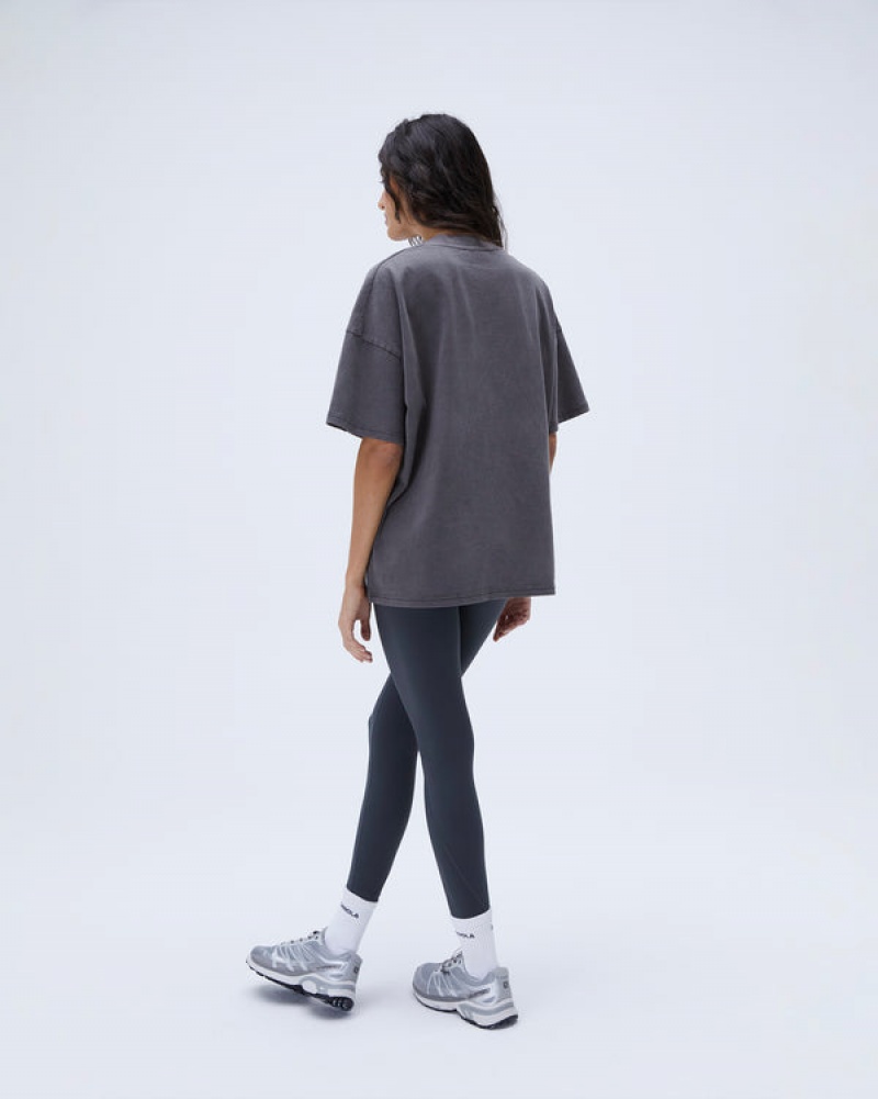 Adanola Freehand Washed Kort Sleeve Boxy T-shirt Grå | SN-ADA56507