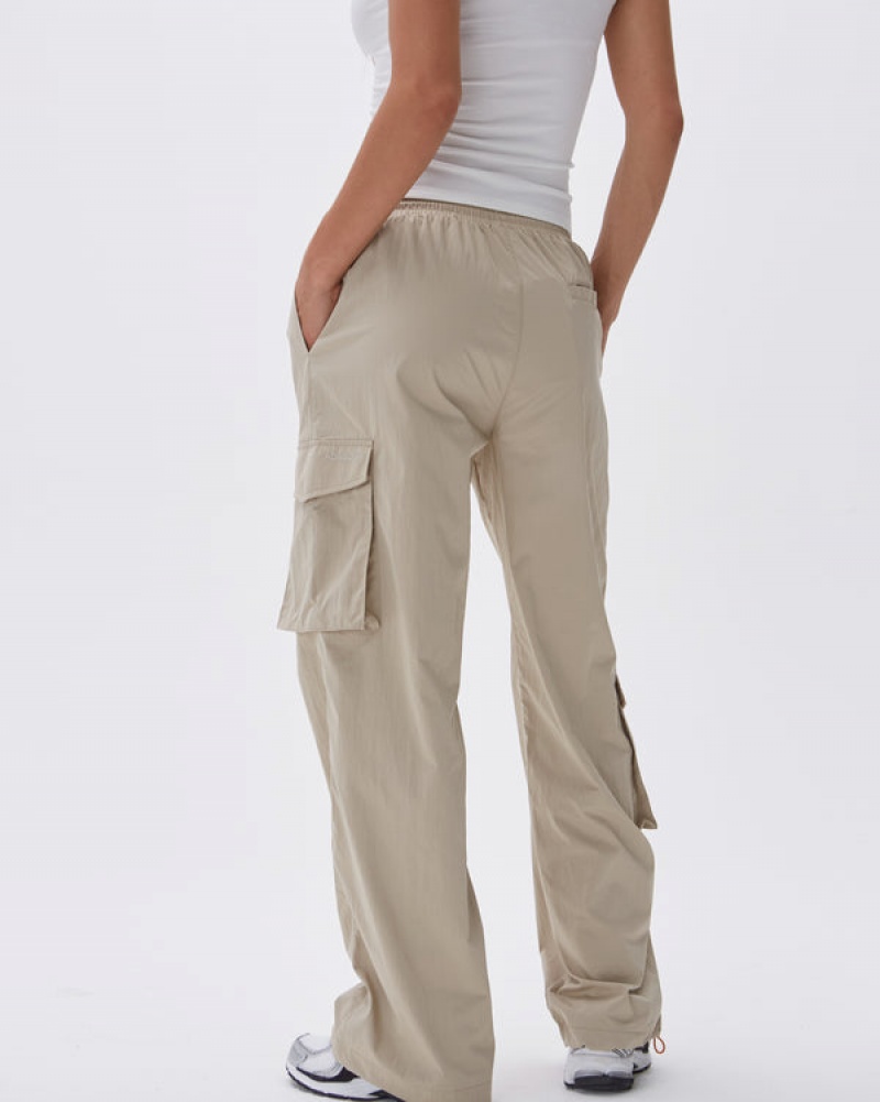 Adanola Loose Pocket Pants Beige | SN-ADA56655