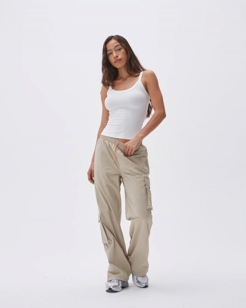 Adanola Loose Pocket Pants Beige | SN-ADA56655