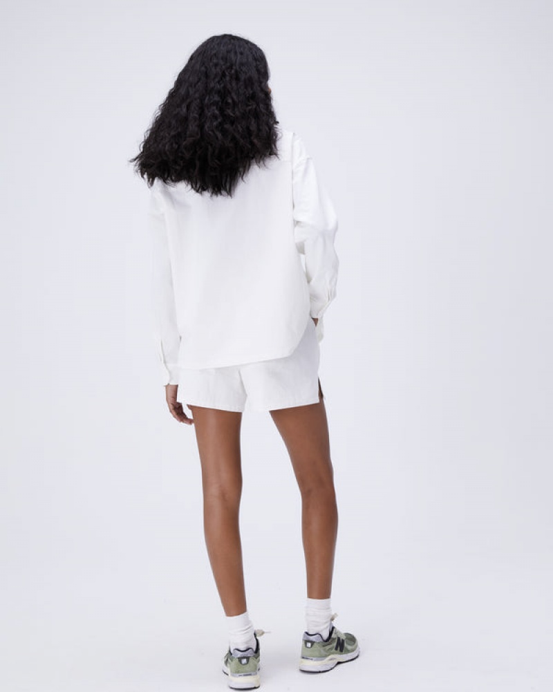 Adanola Oversized Bomulds Shirt Hvide | SN-ADA56452