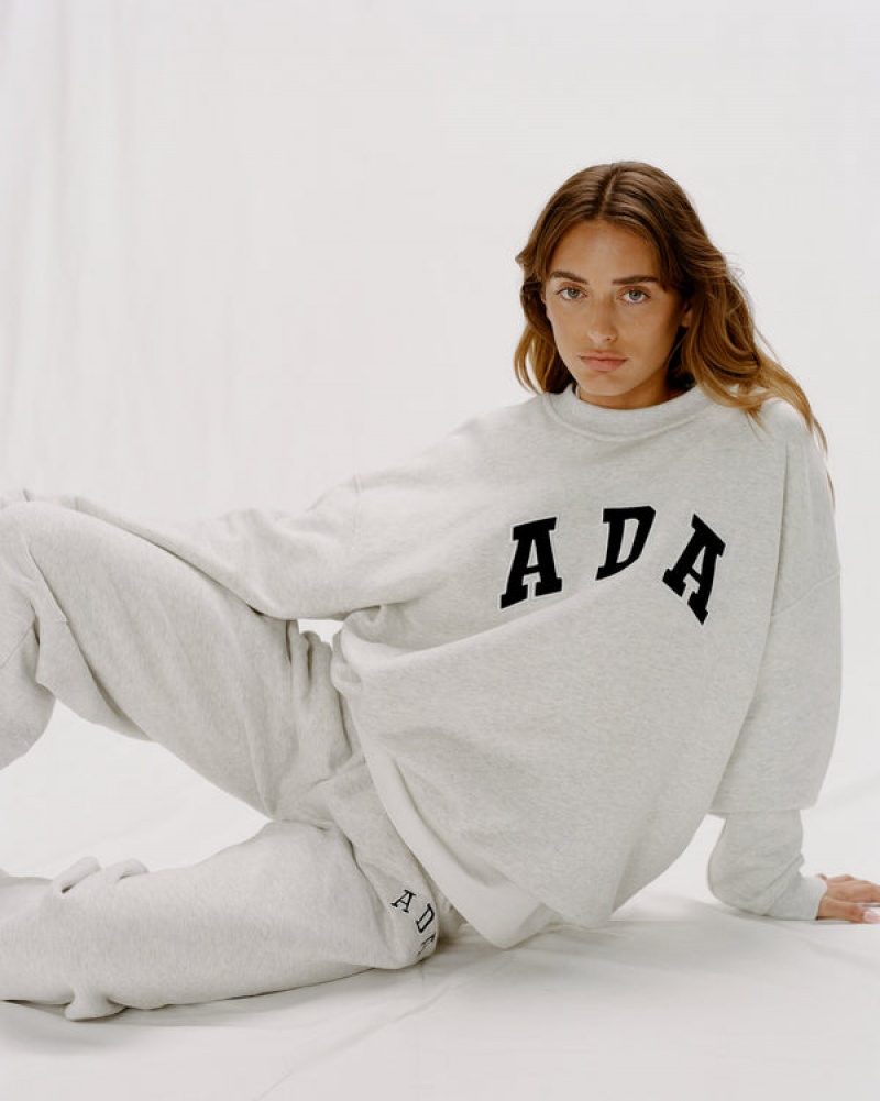 Adanola Oversized Sweatshirt Lysegrå | SN-ADA56509