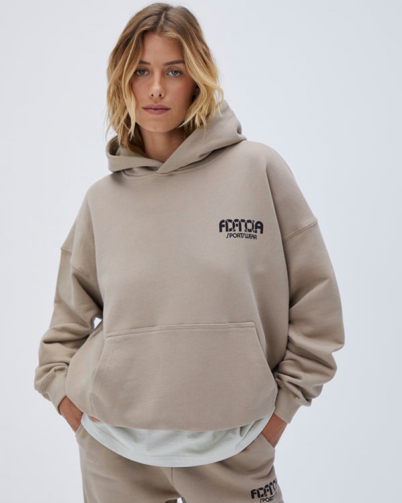 Adanola Sportswear Oversized Hoodie Beige | SN-ADA56520