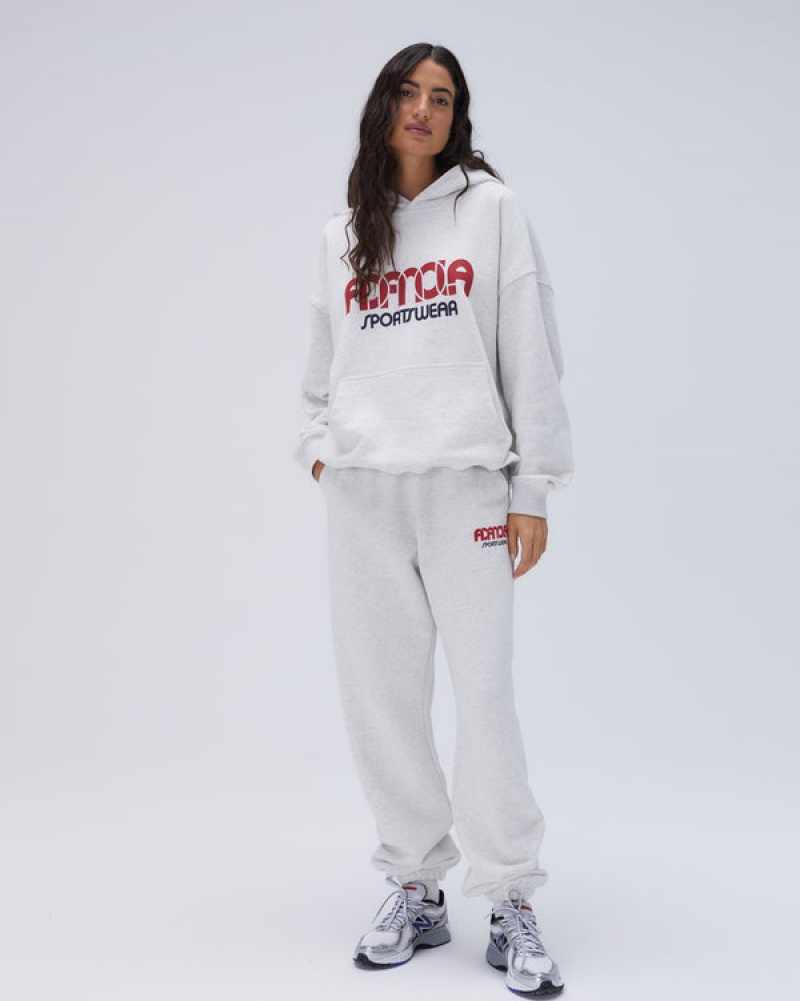 Adanola Sportswear Oversized Hoodie Lysegrå | SN-ADA56518