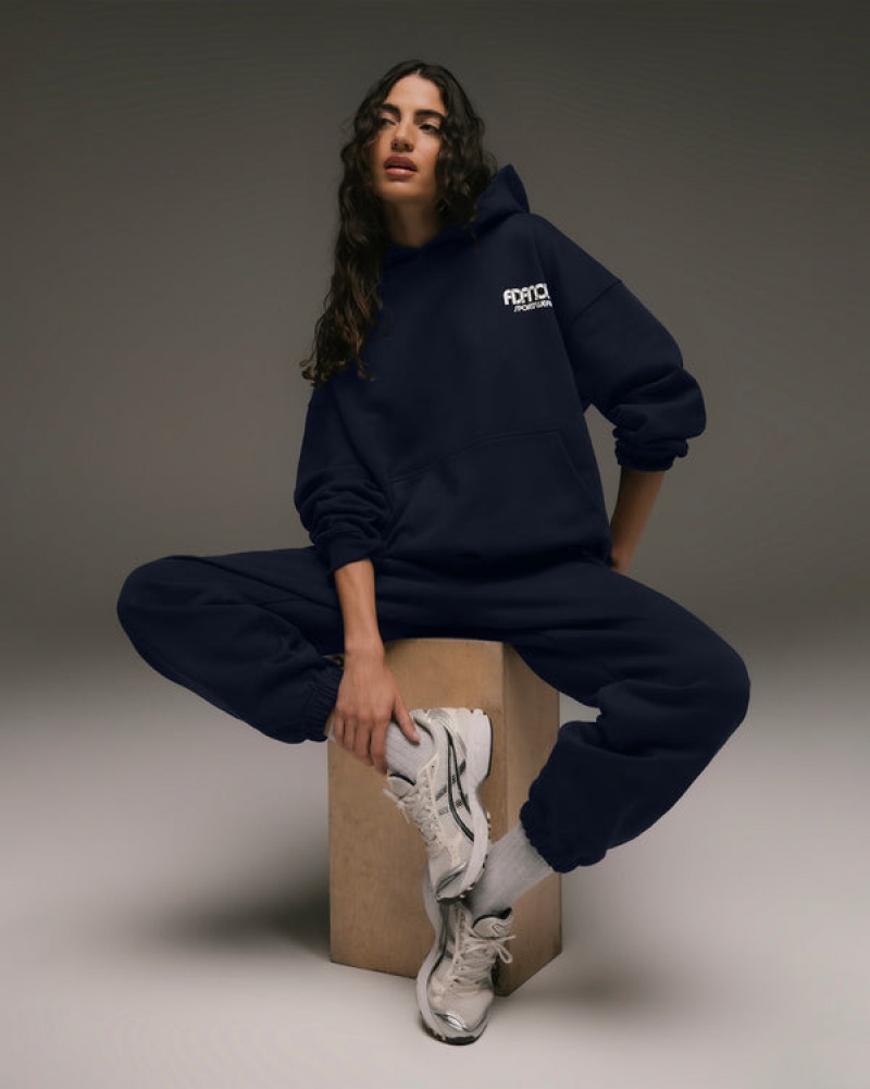 Adanola Sportswear Oversized Hoodie Mørkeblå Blå | SN-ADA56519