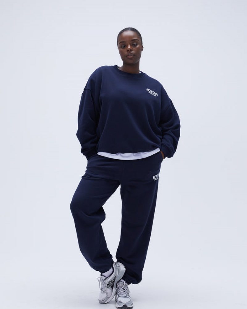 Adanola Sportswear Sweatpants Mørkeblå Blå | SN-ADA56536