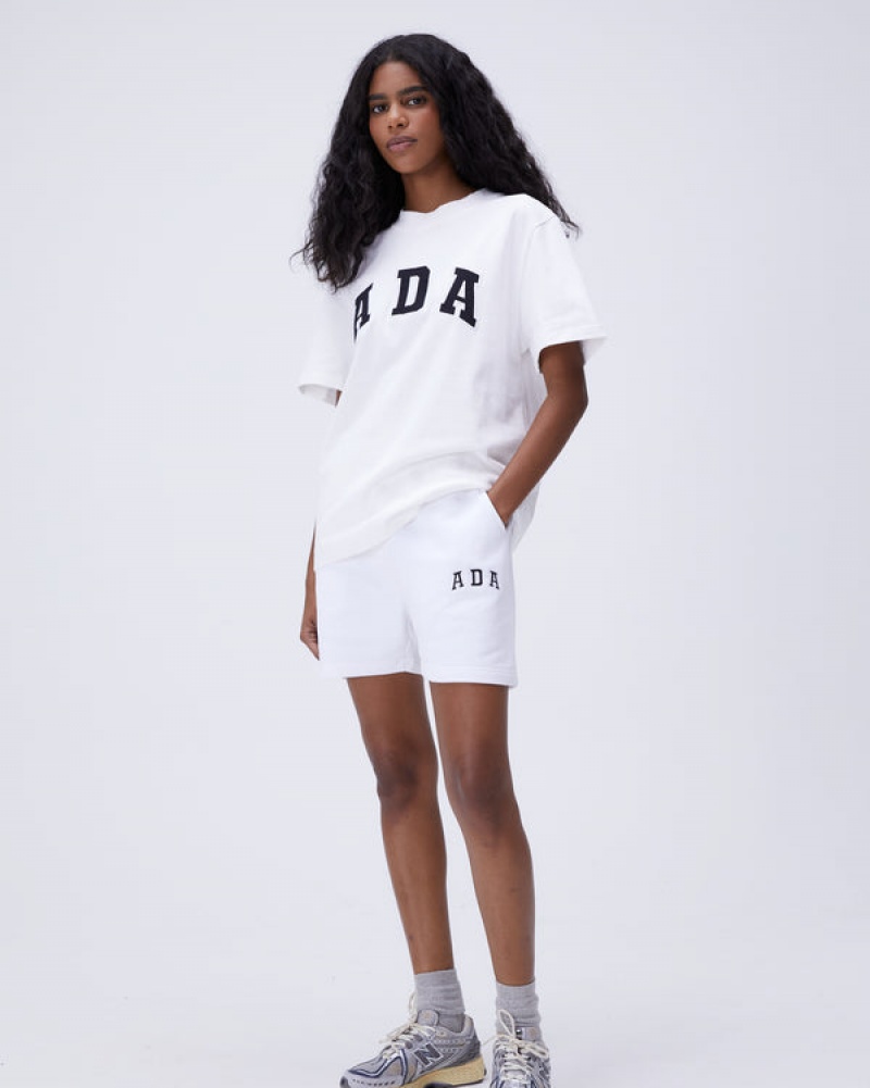 Adanola Sweat Shorts Hvide | SN-ADA56597