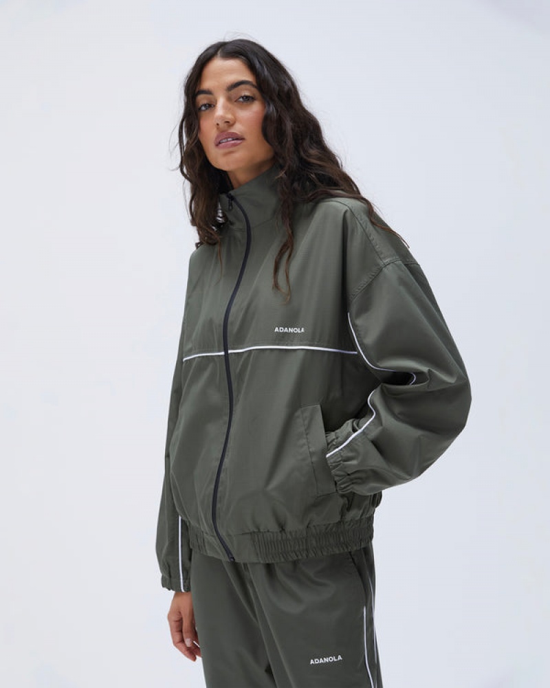 Adanola Track Jacket Khaki Grøn | SN-ADA56669