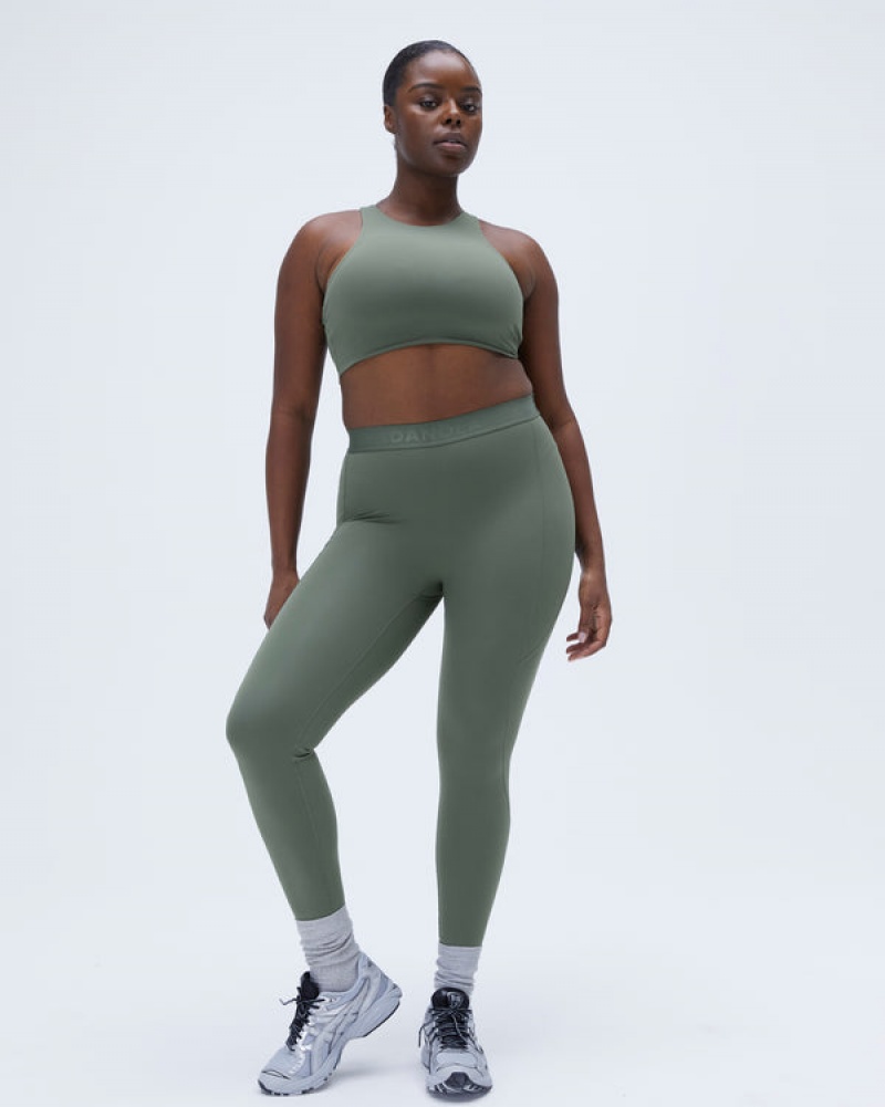 Adanola Ultimate Branded Pocket Leggings Khaki Grøn | SN-ADA56423