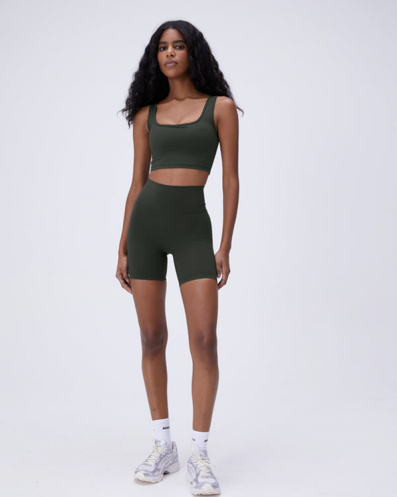 Adanola Ultimate Crop Shorts Mørkeolivengrøn | SN-ADA56618