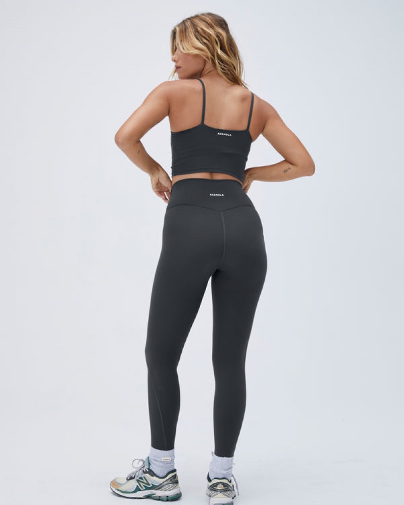 Adanola Ultimate Pocket Leggings Dyb Grå | SN-ADA56433