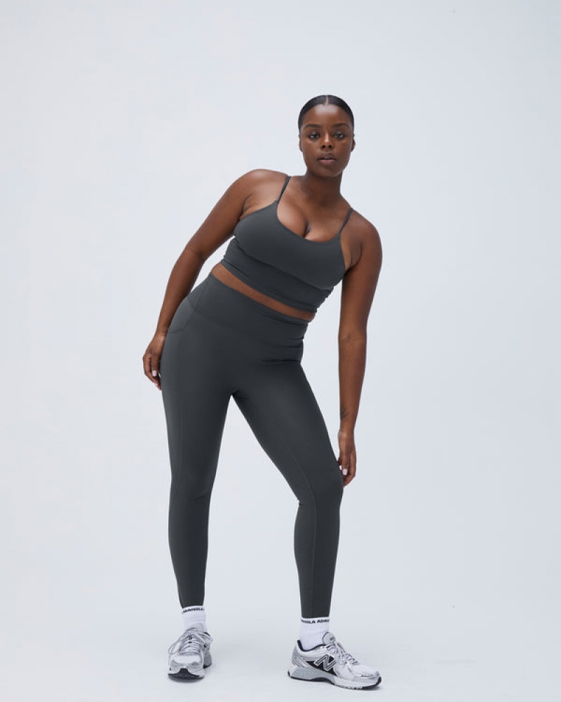 Adanola Ultimate Pocket Leggings Dyb Grå | SN-ADA56433