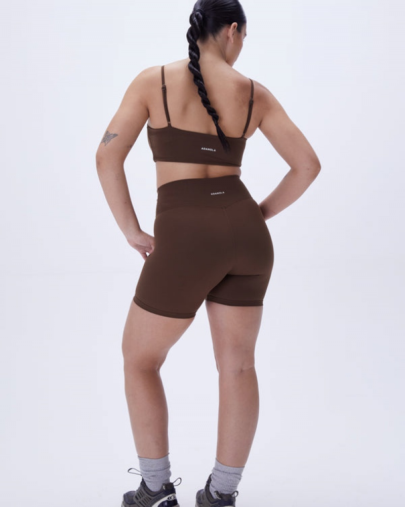 Adanola Ultimate Ruched Crop Shorts Chokolade Brune | SN-ADA56603