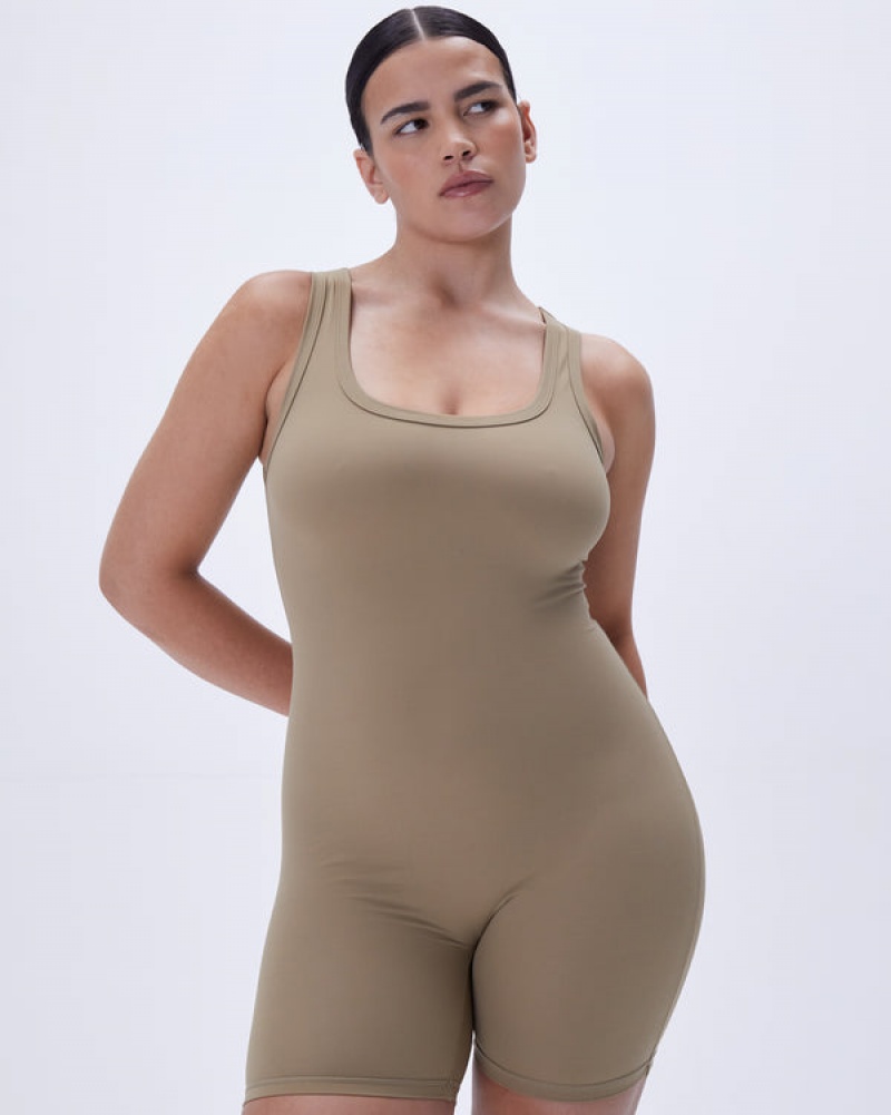 Adanola Ultimate Scoop Neck Uden Ærmer Romper Dyb Brune | SN-ADA56643