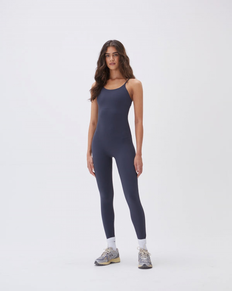 Adanola Ultimate Strappy Full Length Unitard Blå | SN-ADA56641