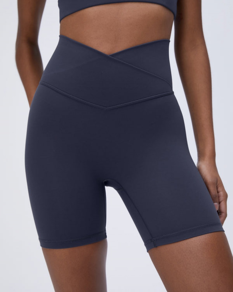 Adanola Ultimate Wrap Over Crop Shorts Blå | SN-ADA56607