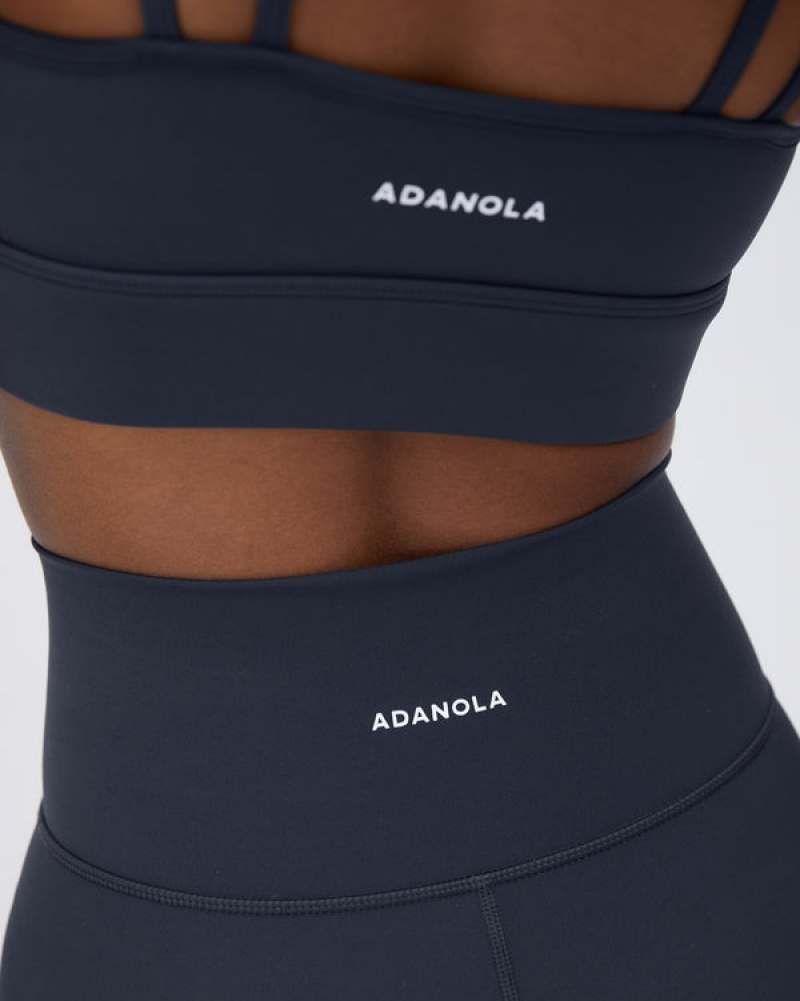 Adanola Ultimate Wrap Over Crop Shorts Blå | SN-ADA56607