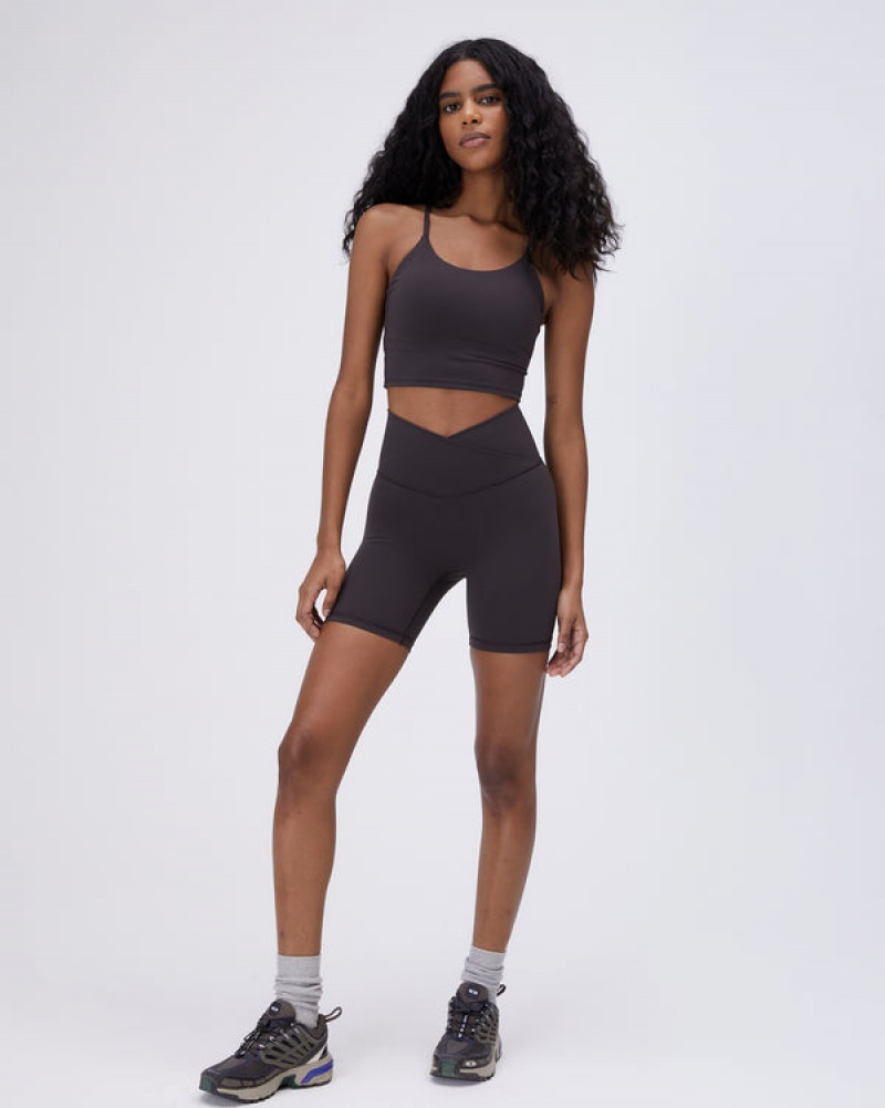 Adanola Ultimate Wrap Over Crop Shorts Kaffe | SN-ADA56605