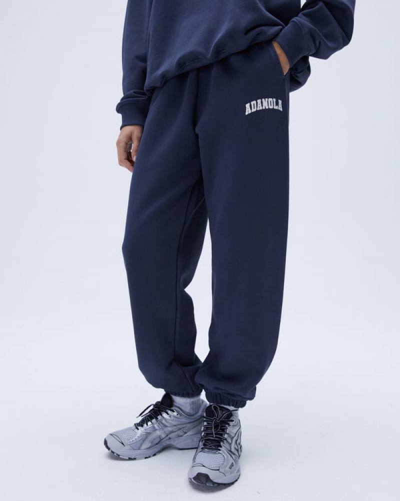 Adanola Varsity Oversized Sweatpants Blå | SN-ADA56538