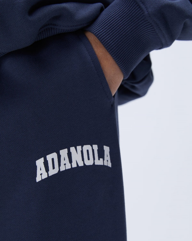 Adanola Varsity Oversized Sweatpants Blå | SN-ADA56538