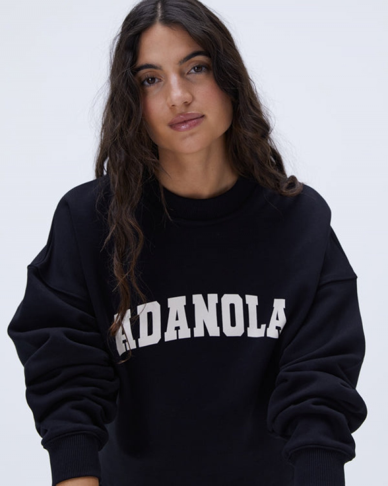 Adanola Varsity Oversized Sweatshirt Sort | SN-ADA56516